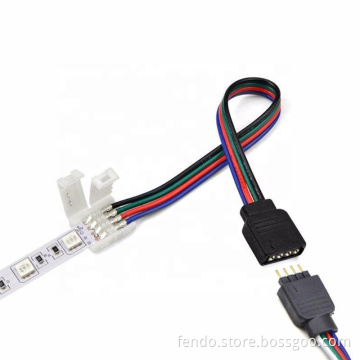 2PIN 8MM 10MM Red and Black Wires Solderless LED Strip Connector